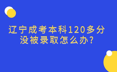 辽宁成考本科没被录取怎么办