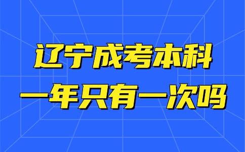 辽宁成考本科一年只有一次吗