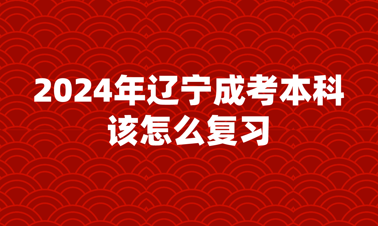 2024年辽宁成考本科该怎么复习