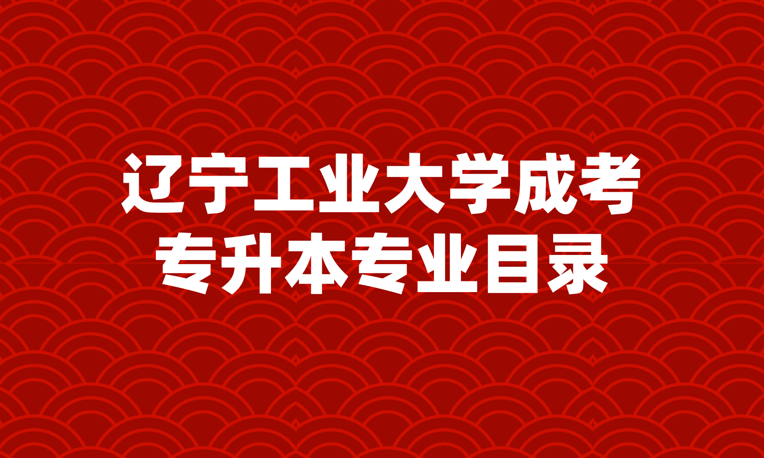 辽宁工业大学成考专升本专业目录