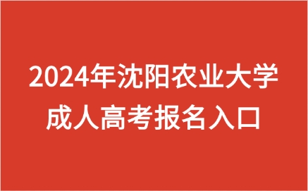 沈阳农业大学成人高考报名入口