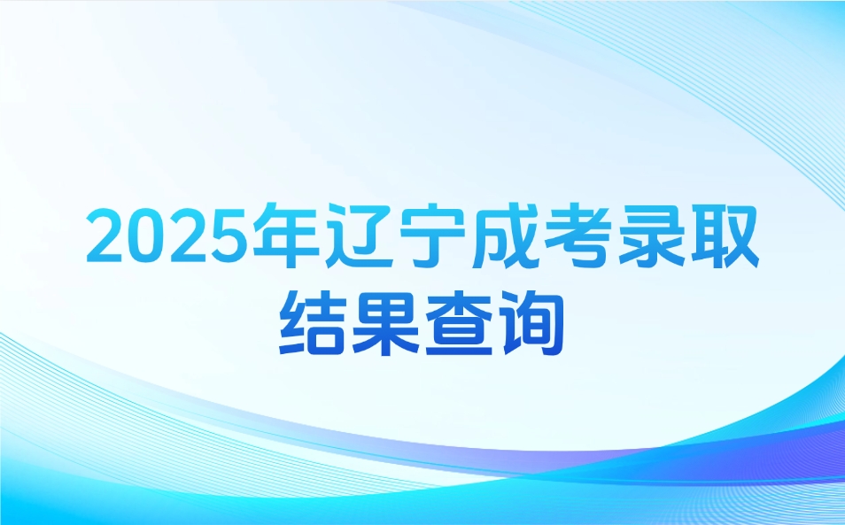 辽宁成考录取结果查询