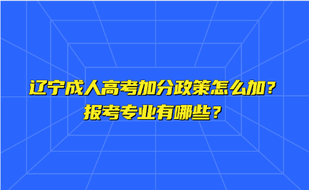 辽宁成人高考加分政策